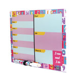 Magnetic White Board Memo Pad, Scented Jambo Marker,  Glitter Pan, and 2d Glass Magnets Lama