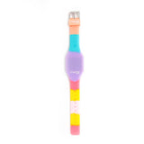 Silicon Glitter Digital LED Band Wrist Watch for Girls Purple Glitter Multi Color
