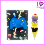 Gamer Diary With Pencil With Squishy Pen Ice Cream