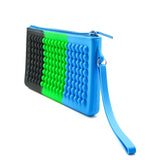 Silicon Scented Doted Pencil Pouch Blue