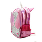 Unicorn Wing Glitter Backpack With Sequence Handle Pouch