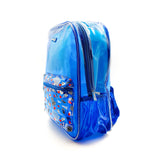 Fashion Shiny Football Blue Backpack