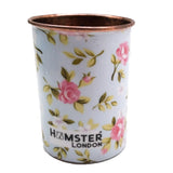 Pure Copper Glass Tumbler, Drinkware Floral