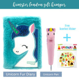 Gift Hamper Fur Unicorn Diary & Pen