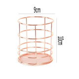 Round Metal Pen Stand Rose Gold