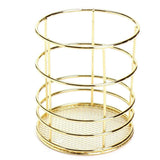 Round Metal Pen Stand Gold