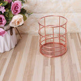Round Metal Pen Stand Rose Gold