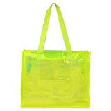 Tote Bag Green + Shell Pouch Neon