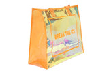Tote Bag Orange With Makeup Pouch Set of 3