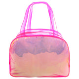 Shiny Boston Bag Pink With Sequence Mini Handle Bag Pink