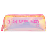Girl's Makeup Pouch I Am Very Busy Pink