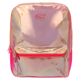 Shiny Backpack with Busy Pouch Pink