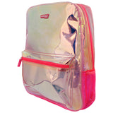 Girl's Fashion Shiny Backpack Pink With Glitter Bottle