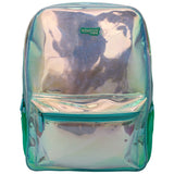 Shiny Backpack Aqua Big With Glitter Bottle Silver