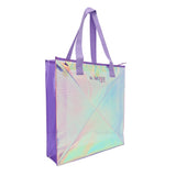 Shiny Duffle Bag Purple + Classic Tote Bag + Pouch