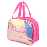 Boston Bag Pink With Makeup Pouch Set Of 3 DQYD