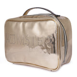 Shiny Duffle Bag Black With Gold Case