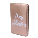 Passport Cover Choose Adventure Gold
