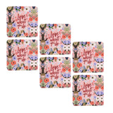 Hamster London Wooden Coasters for Home Set of 6 (Love what you do)
