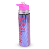 Glitter Sipper Water Bottle Mermaid Pink