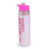 Glitter Shiny Sipper Water Bottle White Pink