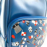 Girl's Fashion Shiny Backpack Football Small
