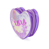 XOXO shiny pouch Makeup Pouch Coin Pouch Purple