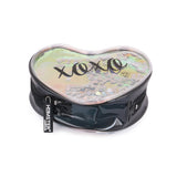 XOXO shiny pouch Makeup Pouch Coin Pouch Black