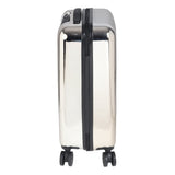 Hamster London HL Vintage Suitcase/ 55 Cms ABS+ Polycarbonate Mirror Finish Hardsided Cabin Luggage ( Silver)
