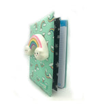 Silicon Rainbow Diary With Squishy Pen Unicorn Horn