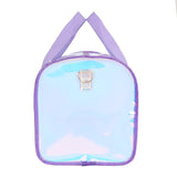Shiny Duffle Bag Purple + Classic Tote Bag + Pouch