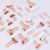 Pink and Rose Gold Stationery Accessories Set of 2