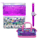 Sequence Purple Combo Watch + Pouch + Hand Bag
