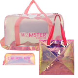 Shiny Duffle Bag Pink + Classic Tote Bag + Pouch