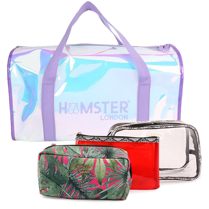 Holographic PVC Tote Bag with Multiple Compartments