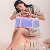 Shiny Duffle Bag Pink With Customization