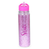 Glitter Sipper Water Bottle Light Pink With Customization