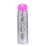 Glitter Sipper Water Bottle Sliver With Customization