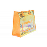 Tote Bag Orange With Makeup Pouch Set of 3