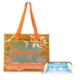 Tote Bag Orange And Pouch