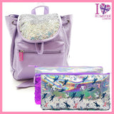 Mermaid Sequence Fancy Backpack With Unicorn Pouch