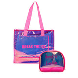 Tote Bag Pink + Shell Pouch Pink